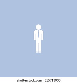 Flat icon of businessman