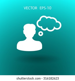 Icono plano del hombre de negocios