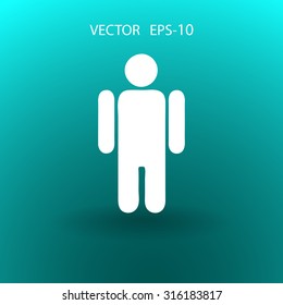 Icono plano del hombre de negocios