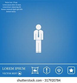Flat icon of businessman