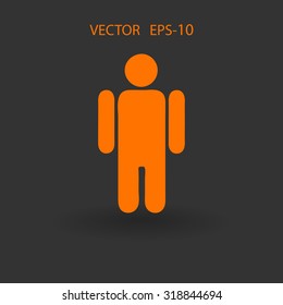 Icono plano del hombre de negocios