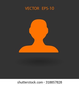 Flat icon of businessman