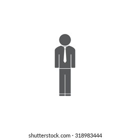 Flat icon of businessman