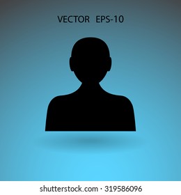 Icono plano del hombre de negocios