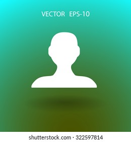 Flat icon of businessman