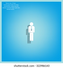 Flat icon of businessman