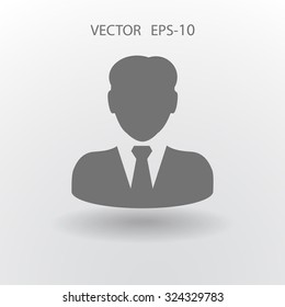 Icono plano del hombre de negocios