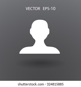 Flat icon of businessman