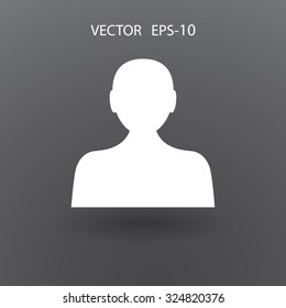 Flat icon of businessman