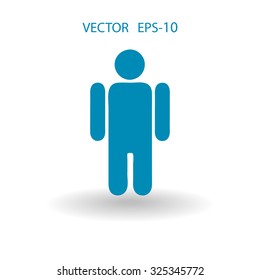 Flat icon of businessman