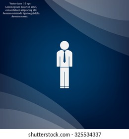 Flat icon of businessman