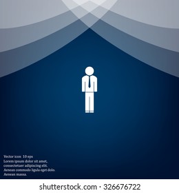 Flat icon of businessman