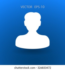 Flat icon of businessman