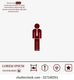Flat icon of businessman