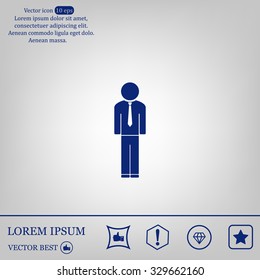 Flat icon of businessman