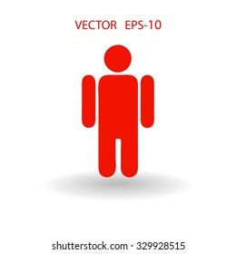 Flat icon of businessman