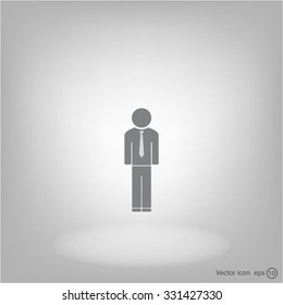 Flat icon of businessman