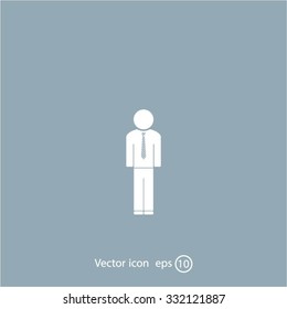 Flat icon of businessman