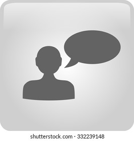 Flat icon of businessman