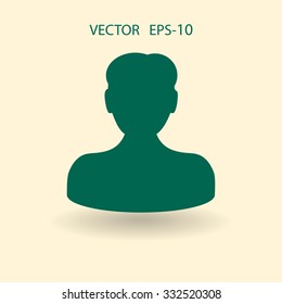 Flat icon of businessman