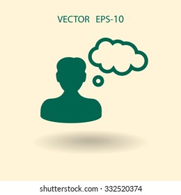 Flat icon of businessman