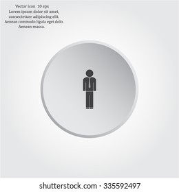 Flat icon of businessman