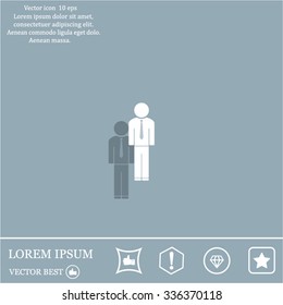Flat icon of businessman