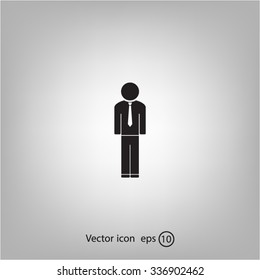 Flat icon of businessman