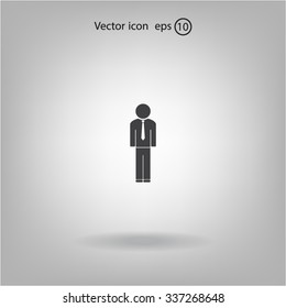 Flat icon of businessman