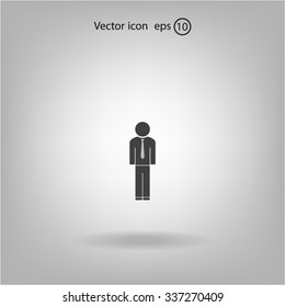Flat icon of businessman