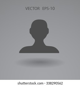Flat icon of businessman