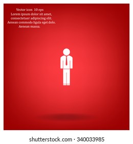 Flat icon of businessman