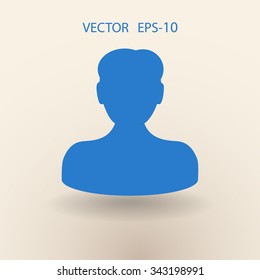 Icono plano del hombre de negocios