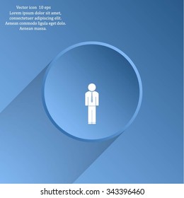 Flat icon of businessman