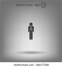 Flat icon of businessman