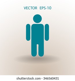 Flat icon of businessman