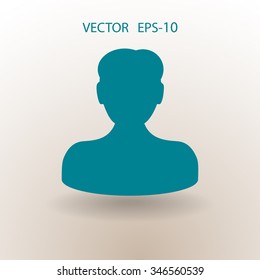 Flat icon of businessman