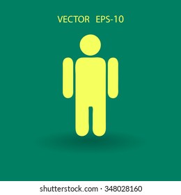 Flat icon of businessman