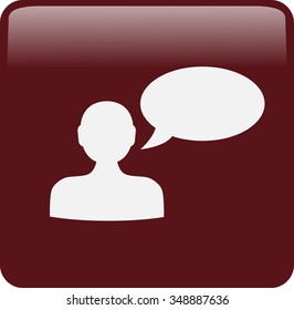 Flat icon of businessman