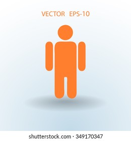 Flat icon of businessman