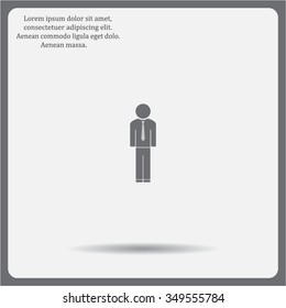 Flat icon of businessman