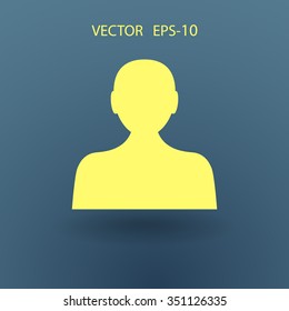Flat icon of businessman