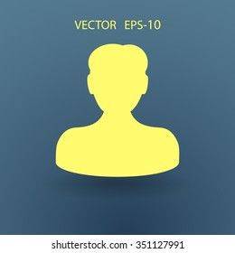 Flat icon of businessman
