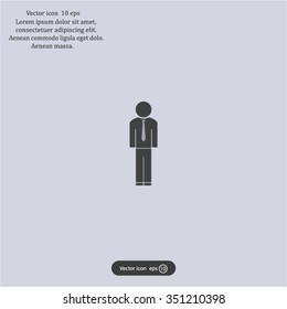 Flat icon of businessman