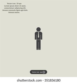 Flat icon of businessman