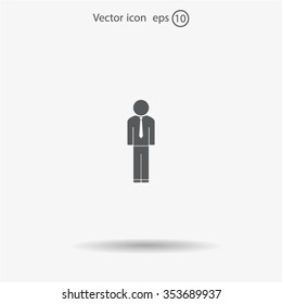 Flat icon of businessman