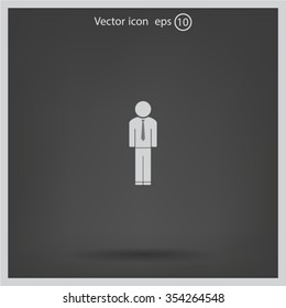 Flat icon of businessman
