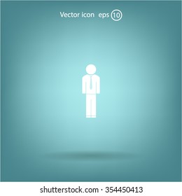 Flat icon of businessman