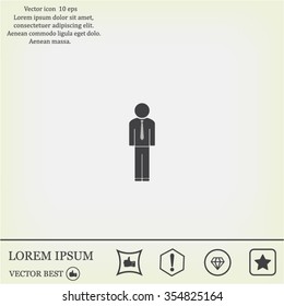 Flat icon of businessman