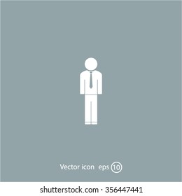 Flat icon of businessman